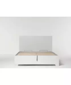 LETTO MATRIMONIALE CONTENITORE CON PIEDINI "HI BOX" BIANCO 160X190 CM